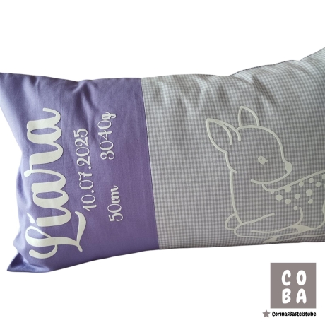 Kissen Namen Bambi Geburtsgeschenk Taufgeschenk