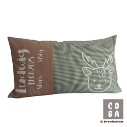 Kissen Namen Hirsch Geburtsgeschenk Taufgeschenk Kissen Namen Hirsch Geburtsgeschenk Taufgeschenk