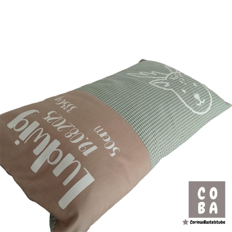 Kissen Namen Hirsch Geburtsgeschenk Taufgeschenk