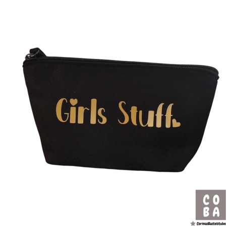 Kosmetiktasche aus schwarzem Filz Make-up Tasche Reise-Organizer 