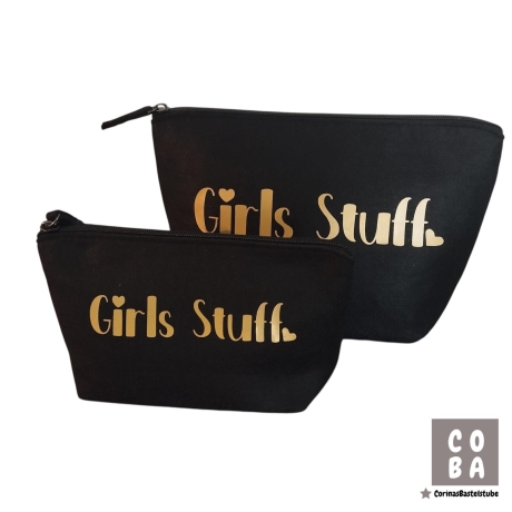 Kosmetiktasche aus schwarzem Filz Make-up Tasche Reise-Organizer 