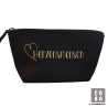 Kosmetiktasche aus schwarzem Filz Make-up Tasche Reise-Organizer 