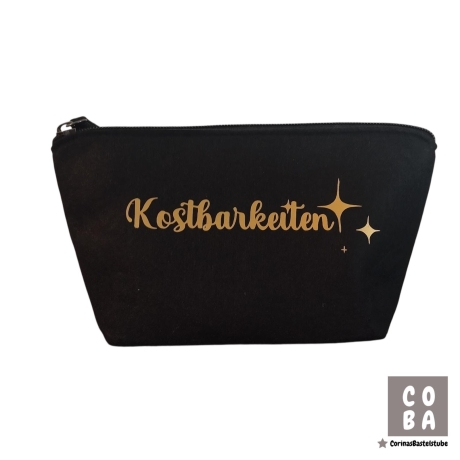 Kosmetiktasche aus schwarzem Filz Make-up Tasche Reise-Organizer 
