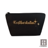 Kosmetiktasche aus schwarzem Filz Make-up Tasche Reise-Organizer 