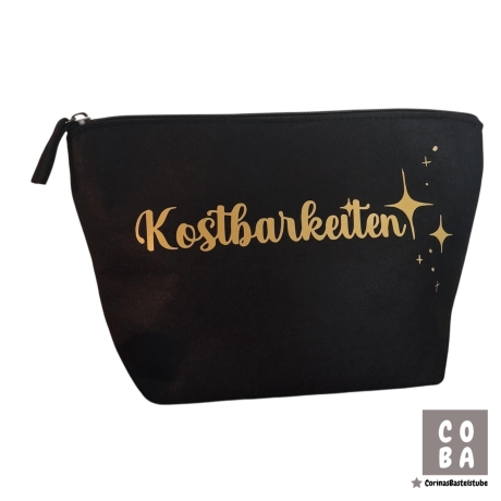 Kosmetiktasche aus schwarzem Filz Make-up Tasche Reise-Organizer 