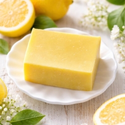 Frühlings Zitronenschnitte vegane Duschseife 