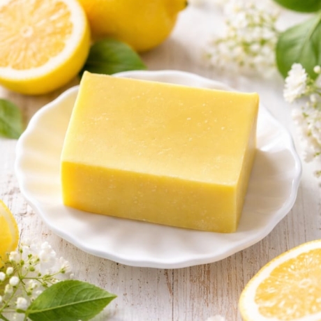 Frühlings Zitronenschnitte vegane Duschseife 