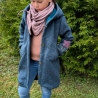 Walkmantel mit Jerseyfutter und Applikationen Gr. 98 bis 152