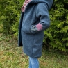 Walkmantel mit Jerseyfutter und Applikationen Gr. 98 bis 152