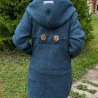 Walkmantel mit Jerseyfutter und Applikationen Gr. 98 bis 152