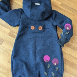 Walkmantel mit Jerseyfutter und Applikationen Gr. 86 bis 146