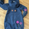 Walkmantel mit Jerseyfutter und Applikationen Gr. 86 bis 146