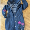 Walkmantel mit Jerseyfutter und Applikationen Gr. 86 bis 146