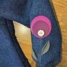 Walkmantel mit Jerseyfutter und Applikationen Gr. 86 bis 146