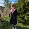 Walkmantel mit Jerseyfutter und Applikationen Gr. 98 bis 152