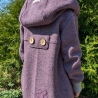 Walkmantel mit Jerseyfutter und Applikationen Gr. 98 bis 152