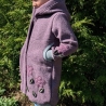 Walkmantel mit Jerseyfutter und Applikationen Gr. 98 bis 152