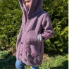 Walkmantel mit Jerseyfutter und Applikationen Gr. 98 bis 152
