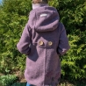 Walkmantel mit Jerseyfutter und Applikationen Gr. 98 bis 152