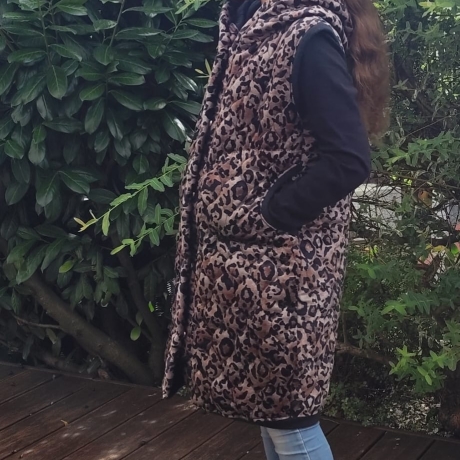 Tolle Long Weste  Leo Animal Gr. 110 bis 146