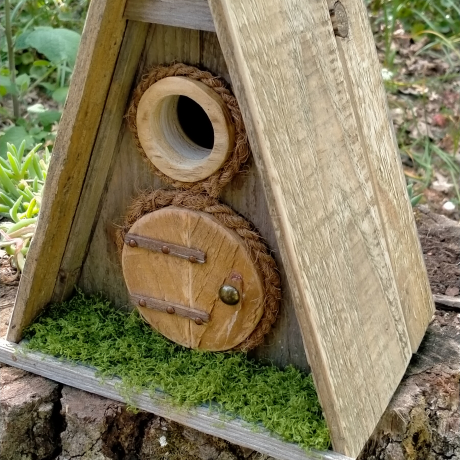 NEU! A-Frame Nistkasten Altholz Jute - 32mm - Dankepreis