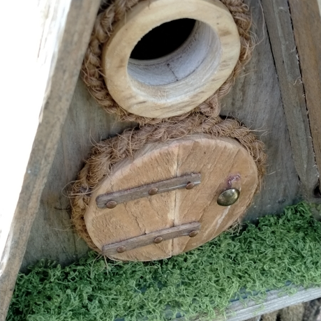 NEU! A-Frame Nistkasten Altholz Jute - 32mm - Dankepreis