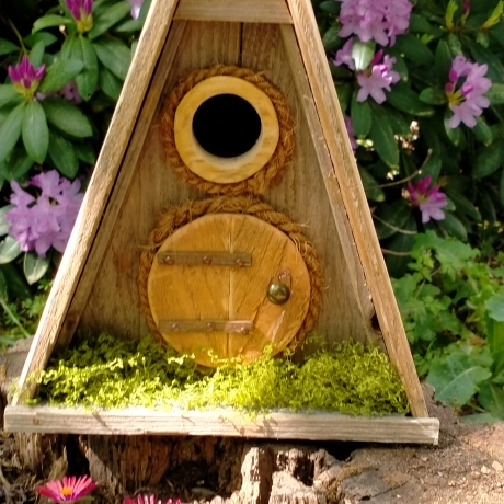 NEU! A-Frame Nistkasten Altholz Jute - 32mm - Dankepreis