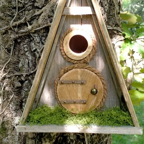 NEU! A-Frame Nistkasten Altholz Jute - 32mm - Dankepreis