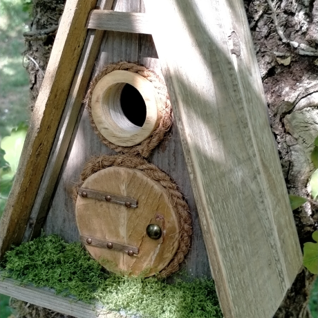 NEU! A-Frame Nistkasten Altholz Jute - 32mm - Dankepreis
