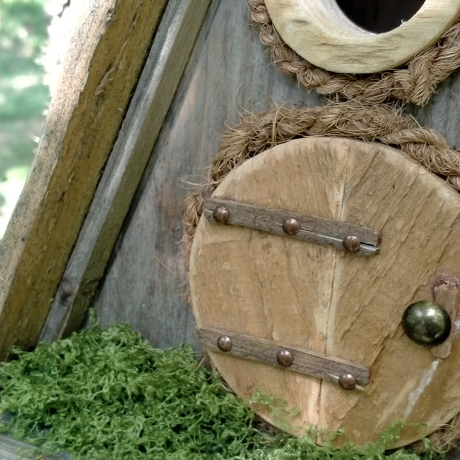 NEU! A-Frame Nistkasten Altholz Jute - 32mm - Dankepreis