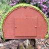 Hobbit Höhle Nistkasten gelbe Tür & Fenster - 32mm Mooshaus