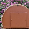 Rotes Hobbit Vogelhaus mit Pilz & Farn - Feenhaus 29cm