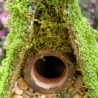 Hobbit Höhle A-Frame rote Tür - Nistkasten 32mm - Mooshaus