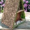 A-Frame Hobbit Vogelhaus - Nistkasten 32mm - mit Moos & Steinen
