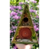 A-Frame Hobbit Vogelhaus - Nistkasten 32mm - mit Moos & Steinen