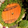 Hobbit Höhle Vogelhaus mit Moos & Balcon - Nistkasten 32mm