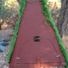 Hobbit Höhle A-Frame rote Tür - Nistkasten 32mm - Mooshaus