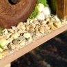 A-Frame Hobbit Nistkasten braune Tür - Mooshaus 32mm Unikat