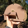 Hobbit Fass Nistkasten - Mooshaus 32mm - runde Tür Unikat
