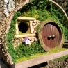 Hobbit Fass Nistkasten - Mooshaus 32mm - runde Tür Unikat
