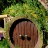 Hobbit Fass Nistkasten - Mooshaus 32mm - runde Tür Unikat