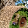 Hobbit Fass Nistkasten - Mooshaus 32mm - runde Tür Unikat