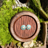 Hobbit Nistkasten Herz-Tür Moosdach - 32mm - Handgemacht Unikat