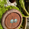 Hobbit Nistkasten Herz-Tür Moosdach - 32mm - Handgemacht Unikat
