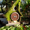 Hobbit Nistkasten Herz-Tür Moosdach - 32mm - Handgemacht Unikat