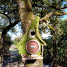Hobbit Nistkasten Herz-Tür Moosdach - 32mm - Handgemacht Unikat