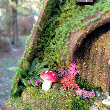 Hobbit Nistkasten Feengarten Pilz - A-Frame 32mm - Unikat