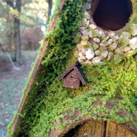 Hobbit Nistkasten Feengarten Pilz - A-Frame 32mm - Unikat