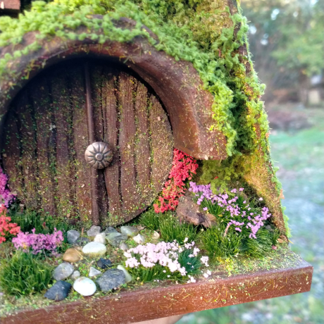 Hobbit Nistkasten Feengarten Pilz - A-Frame 32mm - Unikat
