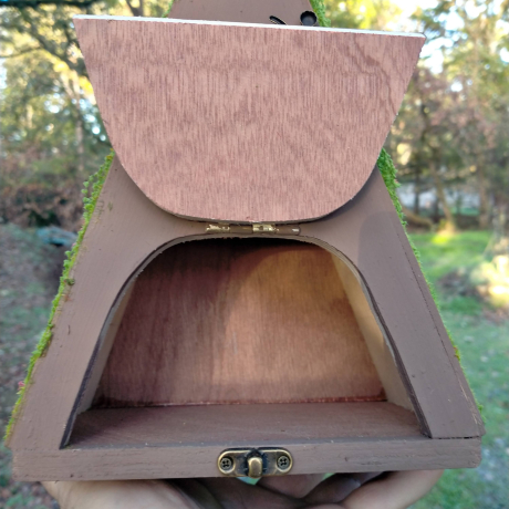 Hobbit Nistkasten Feengarten Pilz - A-Frame 32mm - Unikat